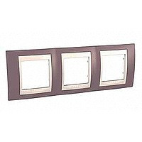 MGU6.006.576 - UnicaCh Рамка 3-ная горизонт., лиловый/беж., Schneider Electric