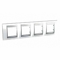 MGU66.008.092 - UNICA TOP РАМКА 4-постовая, горизонтальная, АЛЮМИНИЙ/НОРДИК