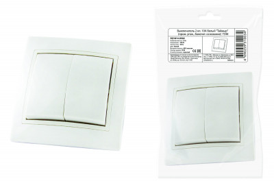 Выключатель 2 кл. 10А белый "Таймыр" (пром. упак,, бакелит. основание) TDM Electric, SQ1814-0502