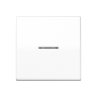 Клавиша для балансирного выключателя с окошком для подсветки; термопласт; белая, AS591KO5BFSWW