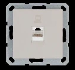 Интернет-розетка RJ45 с накладкой, цвет Тауп, G6105T, Jasmart Electric