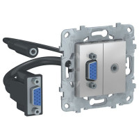 розетка HD15+Minijack, алюминий