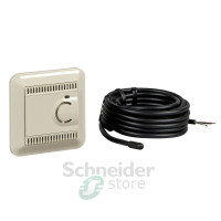 M-Trend Термостат теплого пола 10А, в сборе с рамкой,  беж