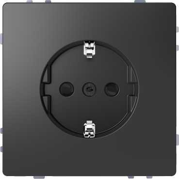 D-Life Розетка 2К+З 16 А, 250 В~, со шторками , винт. зажим., антрацит
