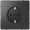 D-Life Розетка 2К+З 16 А, 250 В~, со шторками , винт. зажим., антрацит