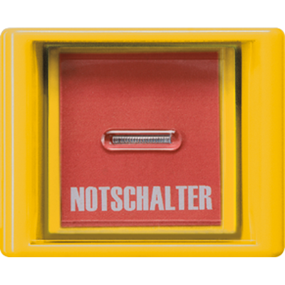 Клавиша с прозрачной крышкой для всех встраиваемых выключателей и кнопок; желтая, AS561GLGE