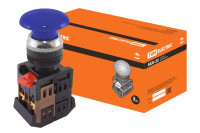 Кнопка AEА-22 "Грибок" синий d22мм 1з+1р TDM Electric, SQ0704-0017