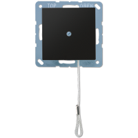 Выключатель со шнурком (универсальный) 10 A / 250 B; термопласт; черный матовый, A506BFNUZSWM