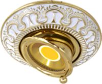FD1038ROP Fede Светильник встраиваемый поворотный круглый CORDOBA, Gold White Patina