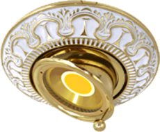 FD1038ROP Fede Светильник встраиваемый поворотный круглый CORDOBA, Gold White Patina
