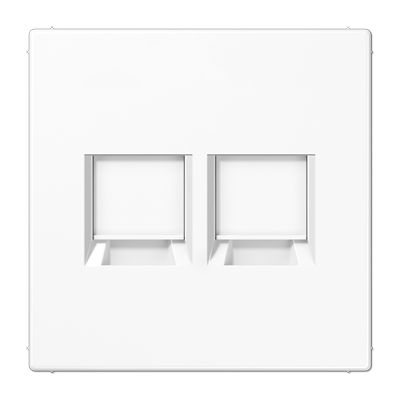 Плата (фиксация защёлкиванием) для двух модулей; термопласт; белый, LS1969-2WEWW