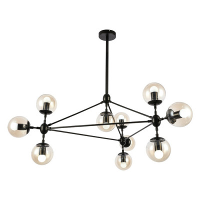 Evoluce SLE154903-10 Светильник потолочный Черный/Янтарный E27 10*40W