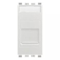 Vimar Розетка с крышкой для штеккера RJ11, серебро матовое, 20322.N