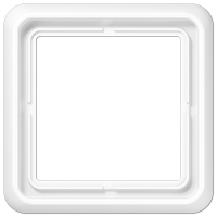 Рамка для вертикальной и горизонтальной установки ударопрочная, однократная; белая, CD581WUWW