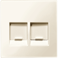 SM Накладка для 2-х разъёмов, со шторк., для арт. №SCMTN4566-00хх, беж.