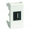 ДКС USB 2.0 розетка, Viva, белая, 1 мод., 42018