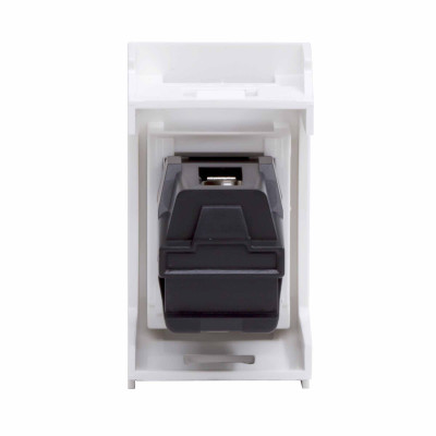 ДКС USB 2.0 розетка, Viva, белая, 1 мод., 42018