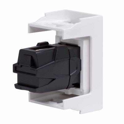 ДКС USB 2.0 розетка, Viva, белая, 1 мод., 42018