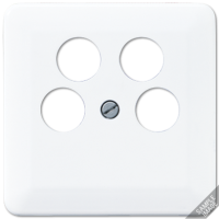 Крышка для SAT-TV-розетки с 4-мя гнездами, 561-4SAT2 Крышка для SAT-TV-розетки с 4-мя гнездами, 561-4SAT2