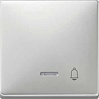 SD Клавиша 1-ная с линзой и символом "Звонок" , стальн.