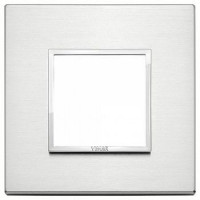 Vimar Накладка Eikon Evo на 2 модуля, бриллиантовый алюминий, 21642.01