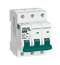 DEKraft Автоматический выключатель 3P 40А х-ка D 6кА ВА-103M