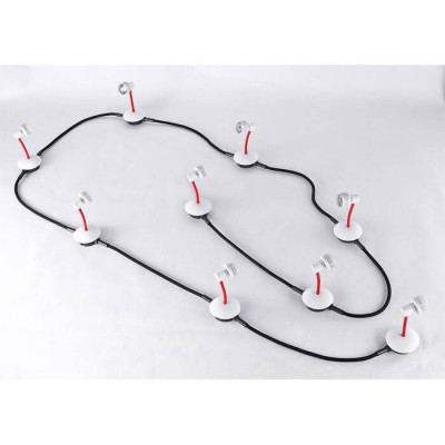 LUSSOLE BAY SHORE Трековый светильник, цвет основания - белый, плафон - металл (цвет - белый), 9x50W GU10, LSP-9818-09