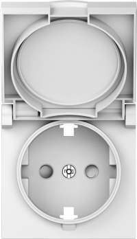Donel A07 матовый белый накладка для розетки Schuko с заземлением, с крышкой, 16A 250 В~, серия DB, DE45433