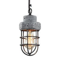 LUSSOLE COMMACK Подвесной светильник, цвет основания - серый, 1x60W E27, LSP-9691