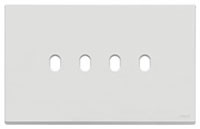 Vimar Накладка Vintage, 4 модуля на 4 выключателя, металл белый матовый, 22674.4.01