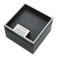 Люк напольный на 2 модуля, металлический, h=85мм, крышка с углублением (П-образн.) 17 мм, TIMIUX, нержавеющая сталь, EU2H85UP ST