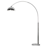 LUSSOLE MARBLE Торшер, цвет основания - хром, плафон - металл (цвет - хром), 1x60W E27, LSP-0640