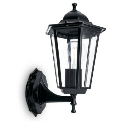 Светильник садово-парковый, 60W 230V E27 черный, 6101/PL6101 (на стену вверх), Feron 11052