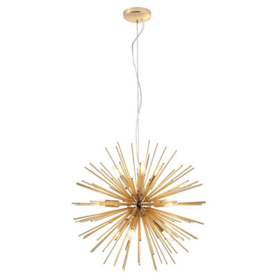 LUSSOLE STAR Люстра подвесная, цвет основания - блестящее золото, 9x40W E14, LSP-8334