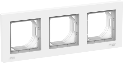 ATN440103 - ATLASDESIGN AQUA 3-постовая РАМКА, IP44, БЕЛЫЙ, Systeme Electric