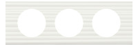 Legrand Рамка - Программа Celiane - 3 поста - Corian Белый Рельеф, 069013