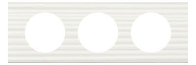 Legrand Рамка - Программа Celiane - 3 поста - Corian Белый Рельеф, 069013