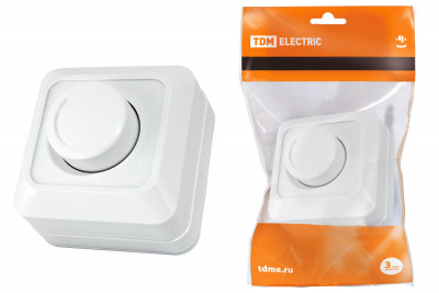 Светорегулятор поворотный RL 600Вт IP20 белый "Ладога" TDM Electric, SQ1801-0109