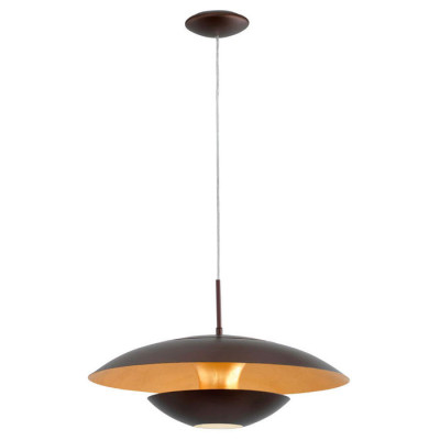 95755 Подвес NUVANO, 1х60W(E27), ?480, сталь, коричневый, золотой