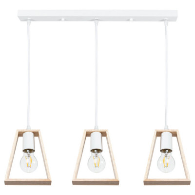 Arte Lamp BRUSSELS, Светильник подвесной, цвет арматуры - белый, цвет плафона/декора - бежевый, 3x60W E27, A8030SP-3WH