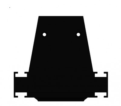 Donel,Боковая  глухая заглушка для профиля DN18521 Цвет:Черный матовый, RAL9005,Серия:DN8ALE, DNCAP18521RAL9005