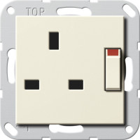 277801 Gira Розетка "Британский стандарт с затвором (shutter) и символом