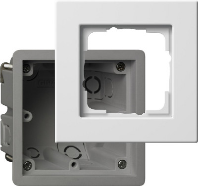 2881201 - Gira E22 Монтажная коробка с рамкой Thermoplast, глянцевый белый