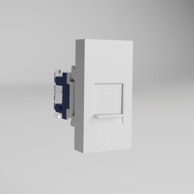 Werkel W1281101/ Модульная розетка Ethernet RJ-45 6 cat. 22,5*45 (белый), a069369