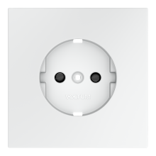 Накладка для розетки с заземлением и защитными шторками, S70 (белый матовый), VLS000702