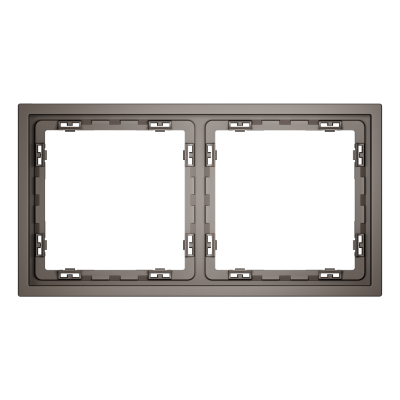 Рамка пластиковая VOLTUM S70 на 2 пост, (капучино), VLS100214