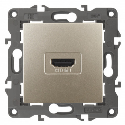 ЭРА 14-3114-04 Elegance Шампань Розетка HDMI