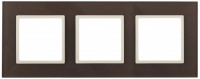 ЭРА 14-5103-31 Elegance Мокко/сл.кость Стекло Рамка 3-ая