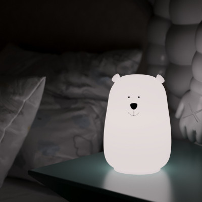 Настольный светодиодный детский ночник Gauss NN302 2W RGB, Li-ion, USB кабель , медведь 1/10/40, NN302