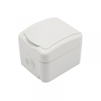 Розетка одноместная Mini OG IP54 с/з, о/у, белая KRANZ, KR-78-0604 Розетка одноместная Mini OG IP54 с/з, о/у, белая KRANZ, KR-78-0604